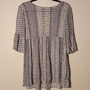 Forever21 tribal print baby doll dress sz. S